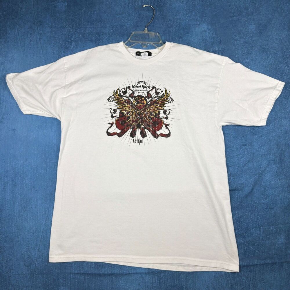 Hard Rock Hotel Casino Tampa Tee XL Seminole Eagle Guitar